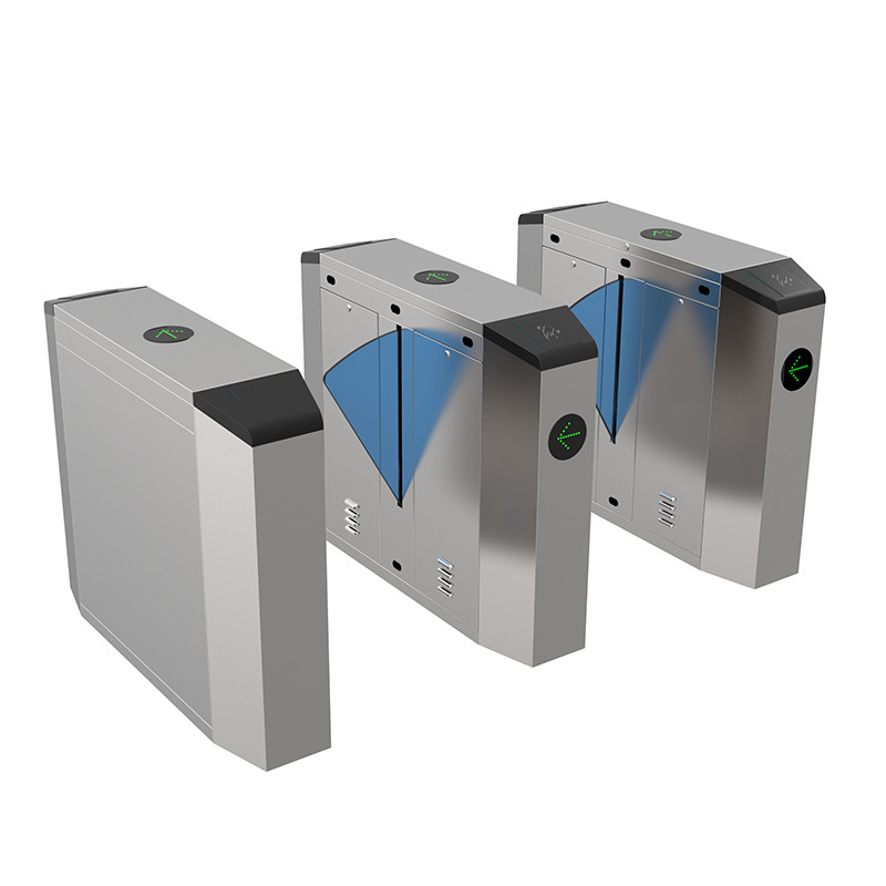 304 Stainless Steel Secure Access Retractable Flap Barrier Turnstile Gate
