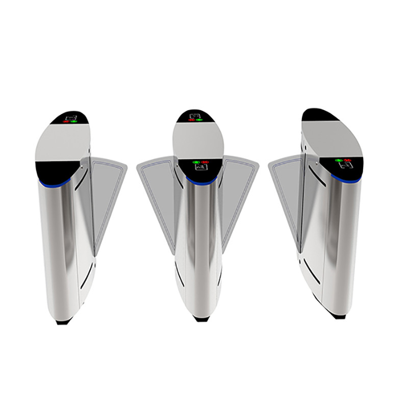High Security Face Recognition Fingerprint Access Control Swing Flap Barrier Gate Featured Image