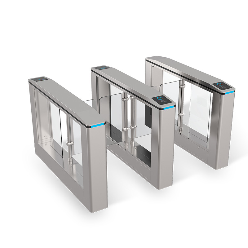 High security swing gate turnstile for office building entrance with 14 pairs infrared sensors