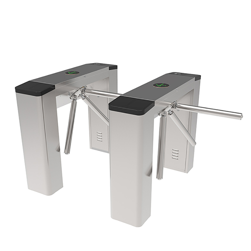 Pedestrian Barrier Gate Automatic Tripod Turnstile with RFID Card Reader and QR Code Scanner