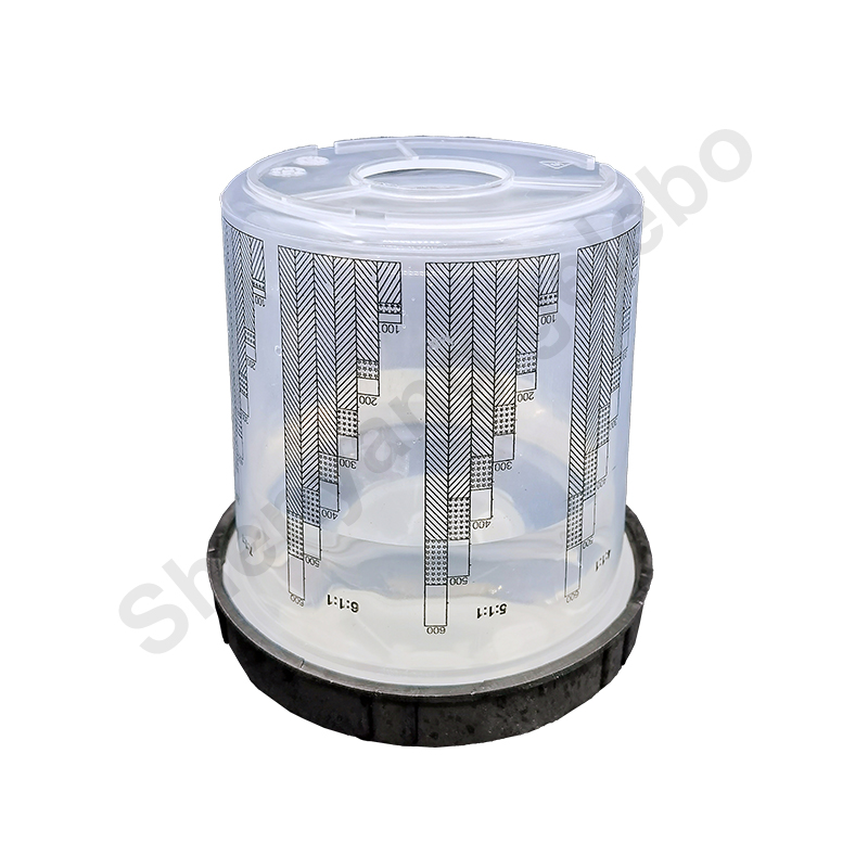 600ML Transparent Plastic Paint Cup Disposable Cup Paint Scale PP