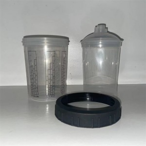 600ml spray gun replacement paint mixing plastic pp reusable outer external cup