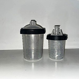 600ml spray gun replacement paint mixing plastic pp reusable outer external cup