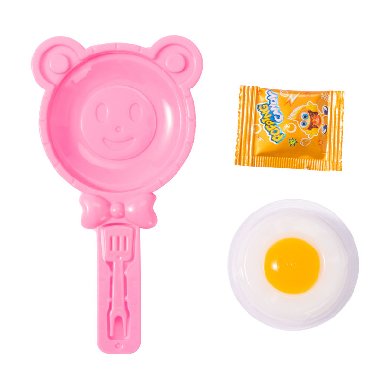 Colorful Cute Cartoon Pan + Poached Egg Jelly + Popping Candy + Various Emoticon Packaging Film