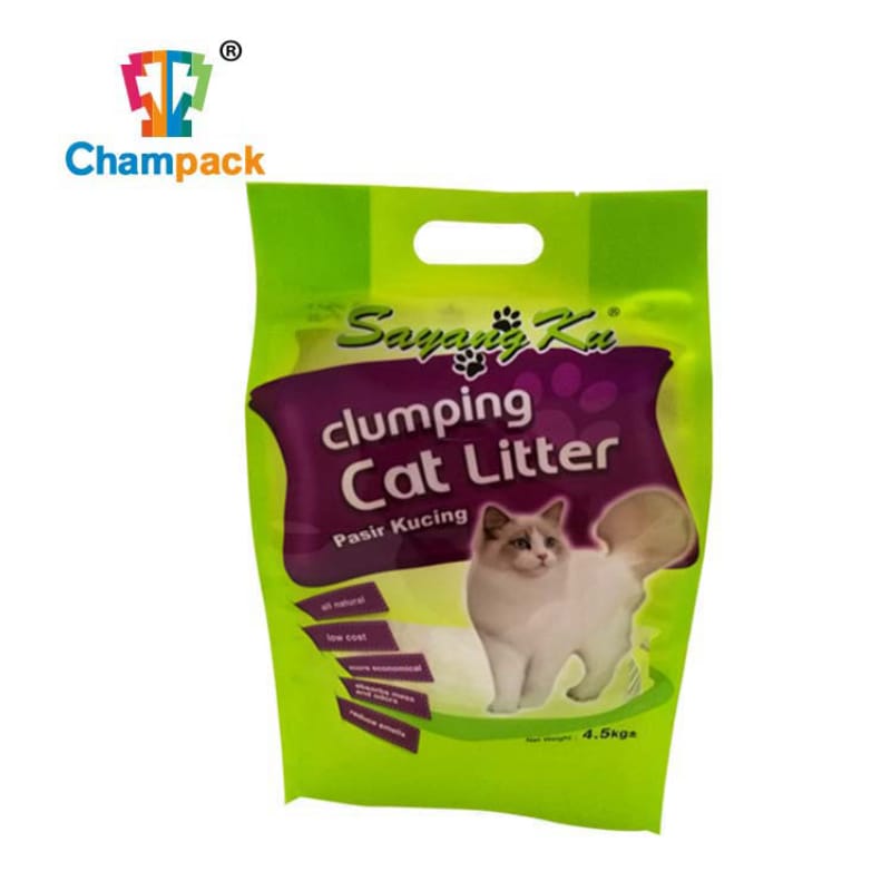4.5KG customized side gusset pouch for cat litter with