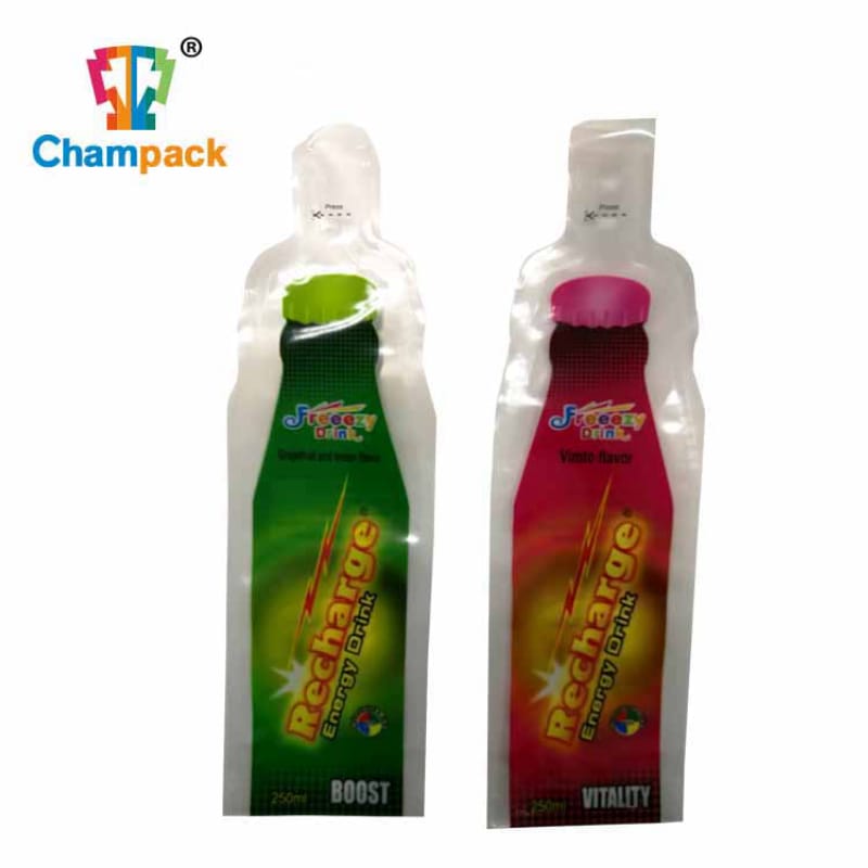 250ml Recharge standing pouch for energy drink