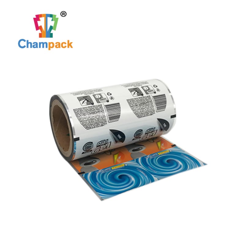 OEM Double sides printing rest room cleaning gel-ball metallized plastic sachet laminated industrial products packaging film roll film