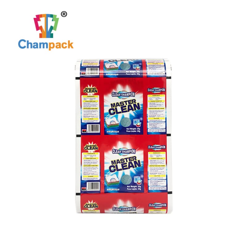 OEM clothe washing detergent powder PE white plastic sachet laminated industrial products packaging film roll film
