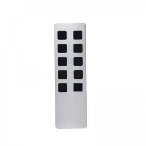 New product aluminium remote control private mould metal remote control with 10 square buttons Infrared remote control