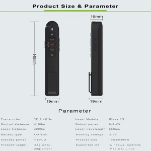 New 2.4G laser remote control smart custom wireless remote controller
