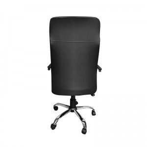 High Back Adjustable Swivel Ergonomic Executive Office Chair with Chrome Arms, Black