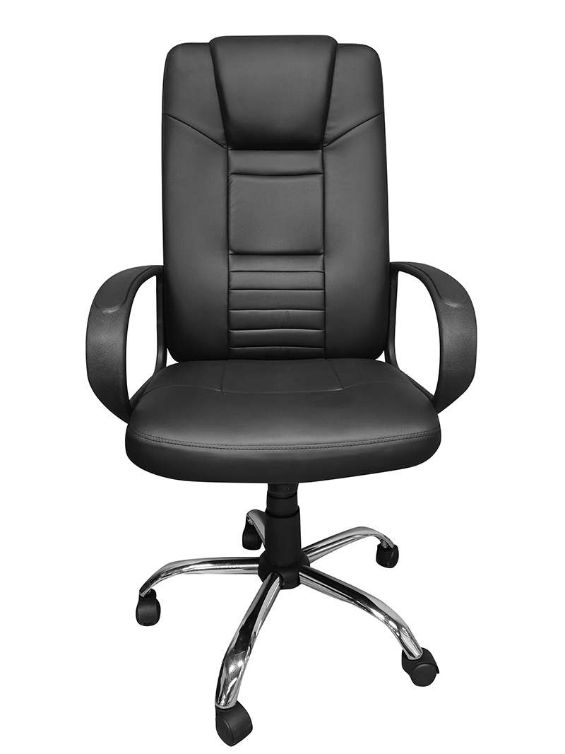 Wholesale Price China Best Rated Office Chairs - Black Leather Adjustable Boss Office Chair With Wheels – GDHERO
