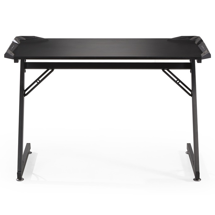 Best Racing Style T Shaped Black PC Gaming Desk With Led Featured Image