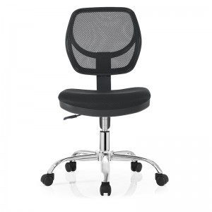 High reputation New Design Small Staff Armless Swivel Fabric Office Chair