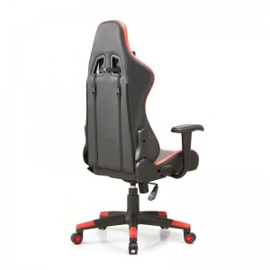 China High Back Adjustable Revolving Ergonomic Black and Red Office Gaming Chair