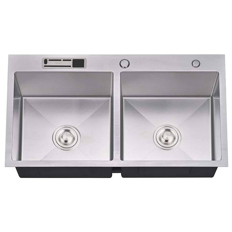 Leading Manufacturer for Pull Down Kitchen Faucet - Handmade Double Bowls HM8448 – Jiawang