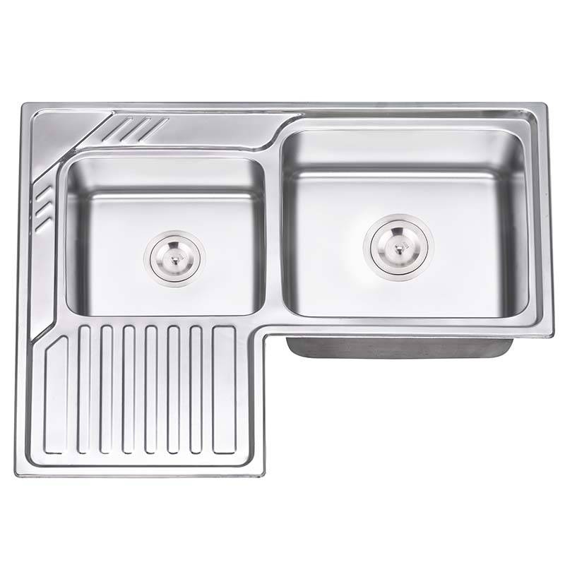 Hot-selling Nano Kitchen Sink - Double Bowls With Panel JW8670 – Jiawang