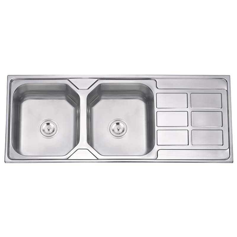 Kitchen Bakers Rack - Double Bowls With Panel KH12050 – Jiawang