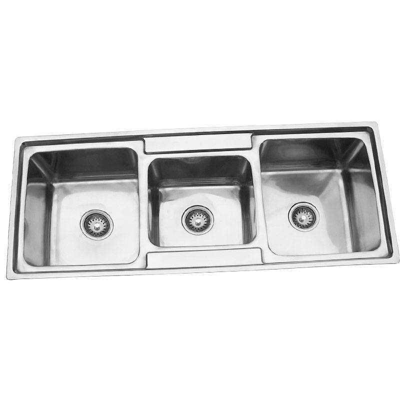 Hot sale Kitchen Hand Made Sink - Double Bowls With Panel RS11648 – Jiawang