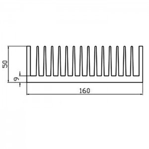 စွမ်းအားမြင့် comb-shaped solid-state relay အလူမီနီယံ အပူစုပ်ခွက်