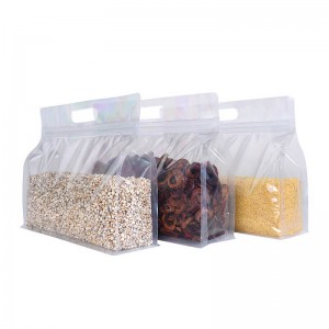 Manufacturer for Stand Up Pouch Manufacturing - Degradable Recyclable Transparent Plastic Laminated Flat Bottom Eight Side Seal Food Packaging Bag – OK Packaging