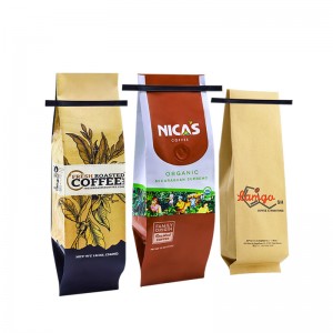 Aluminum Packaging Plastic Bag For Coffee Bean With Tin Tie