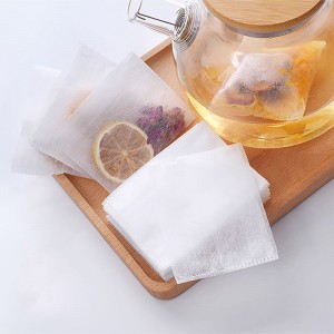 PLA Majsstivelse Bionedbrydelig tepose Te-filterpapirpose med bomuldssnor