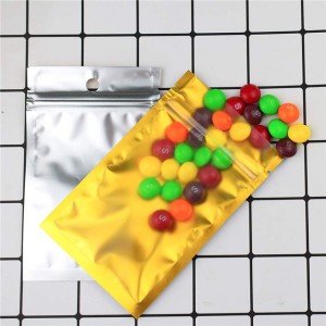 Food Zip Lock Plastic Zipper Packaging Ziplock 3 Three Side Seal Aluminum Foil Flat Pouch Bags