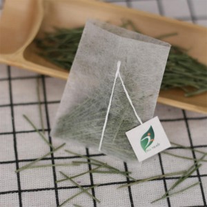 Bustina di tè biodegradabile in amido di mais PLA Bustina di carta filtro per tè con cordino di cotone