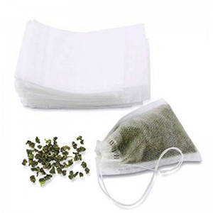 PLA Corn Starch Biodegradable Tea Bag Tea Filter Akpa Akwụkwọ na eriri owu