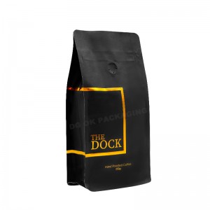 Abbaubarer und recycelbarer Kraft-Kaffee-Verpackungsbeutel. Kraft-Kaffeebeutel für Kaffee