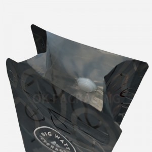 Emballage fait sur commande de café de tirette de sac de fond plat de sac de serrure de papier d'aluminium d'impression pour des grains de café