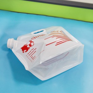 Impressão personalizada folha de alumínio com bico de plástico 1L 2L 2,5L 5L bolsa de recarga de líquido para água bebidas saco de bico para embalagem de suco