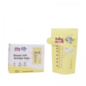 Индивидуальный дизайн, 6 унций 8 унций, предварительно стерилизованные BPA Snd BPS, одноразовые одноразовые пакеты для хранения грудного молока для младенцев