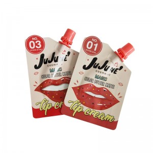 Προσαρμοσμένο λογότυπο Small Packaging Sample Liquid Facial Cream Cosmetic Spout Pouch