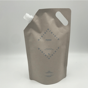 Plastik Biodegradable Laminated PLA Degradable wedang kemasan stand up spout bag
