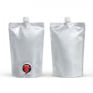 Heat Seal Double Bottom Bag Food Grade Material Bib Bag Sa Box Juice Pouch Bag nga May Valve