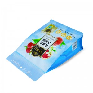 Прилагођена пластична кеса са орашастим плодовима, кесом за чај и сушено воће са равним дном са патент затварачем