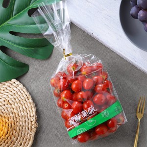 Gennemsigtig anti-tåge emballagepose Frugtbutik Supermarked Grøntsags- og frugtopbevaring Åndbare plastikposer