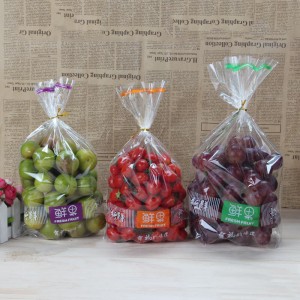 Transparent Anti Fog Packaging Pouch Fruit Shop Supermarket Vegetable And Fruit Storage Breathable Plastic Bags