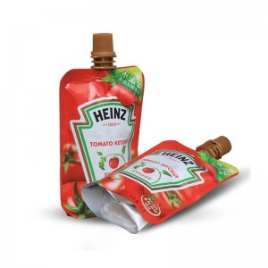 Anpassade ketchupförpackningspåsar Foliepippåse