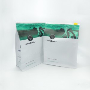Custom 2.5kg 5kg 10kg Moisture-proof Pet Food Packaging Bag Flat Bottom Pet Food Bags With Slider Zip.