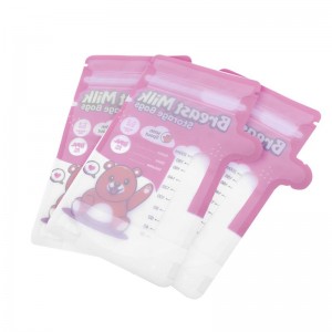Nagykereskedelmi Egyedi nyomtatott cipzáras műanyag álló csomagolás Újrafelhasználható BPA-mentes bébiétel-tasak Anyatej Anyatej-tároló zacskók