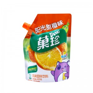 Food Grade Pouch Package With Spout Stand Up Reusable Plastic Juice Spout Pouch