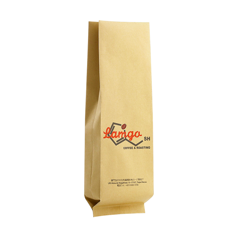 Custom Printed Compostable Biodegradable Flat Bottom Coffee /Coffee Bean Packing Bag Coffee Bag With Valve Featured Image