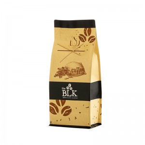 Egyedi nyomtatott komposztálható, biológiailag lebomló lapos aljú kávé/kávébab csomagolótasak Kávétáska szeleppel