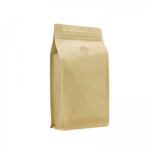 Borsa da caffè per caffè / chicchi di caffè a fondo piatto biodegradabile compostabile stampata personalizzata con valvola