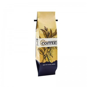 Custom Printed Compostable Biodegradable Flat Bottom Coffee /Coffee Bean Packing Bag Coffee Bag With Valve