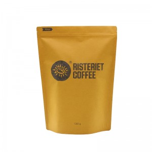 مخصص مطبوعة سماد قابلة للتحلل مسطحة القاع القهوة / حبوب البن التعبئة حقيبة كيس القهوة مع صمام