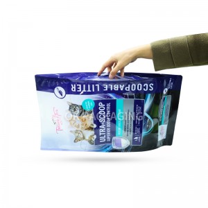 Custom nga Plastic Pet Food Treats Aluminum Foil Dog Food Packaging Bag Pet Food Bag With Handle